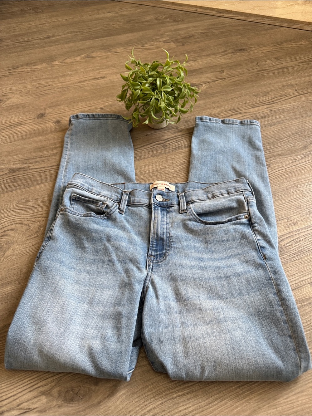 Lucky Brand Light Blue Denim Jeans with Branded Button